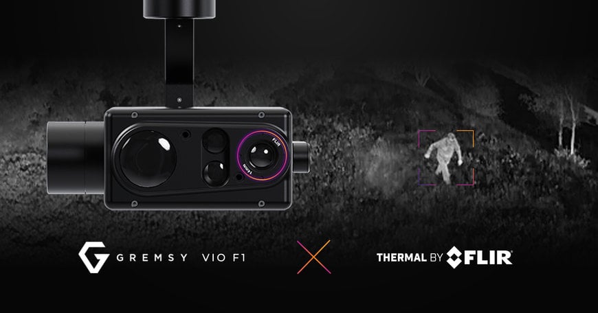 Cộng tác viên của Thermal FLIR Gremsy cung cấp tải trọng cho máy bay không người lái Vio cho các ứng dụng công nghiệp và an toàn công cộng